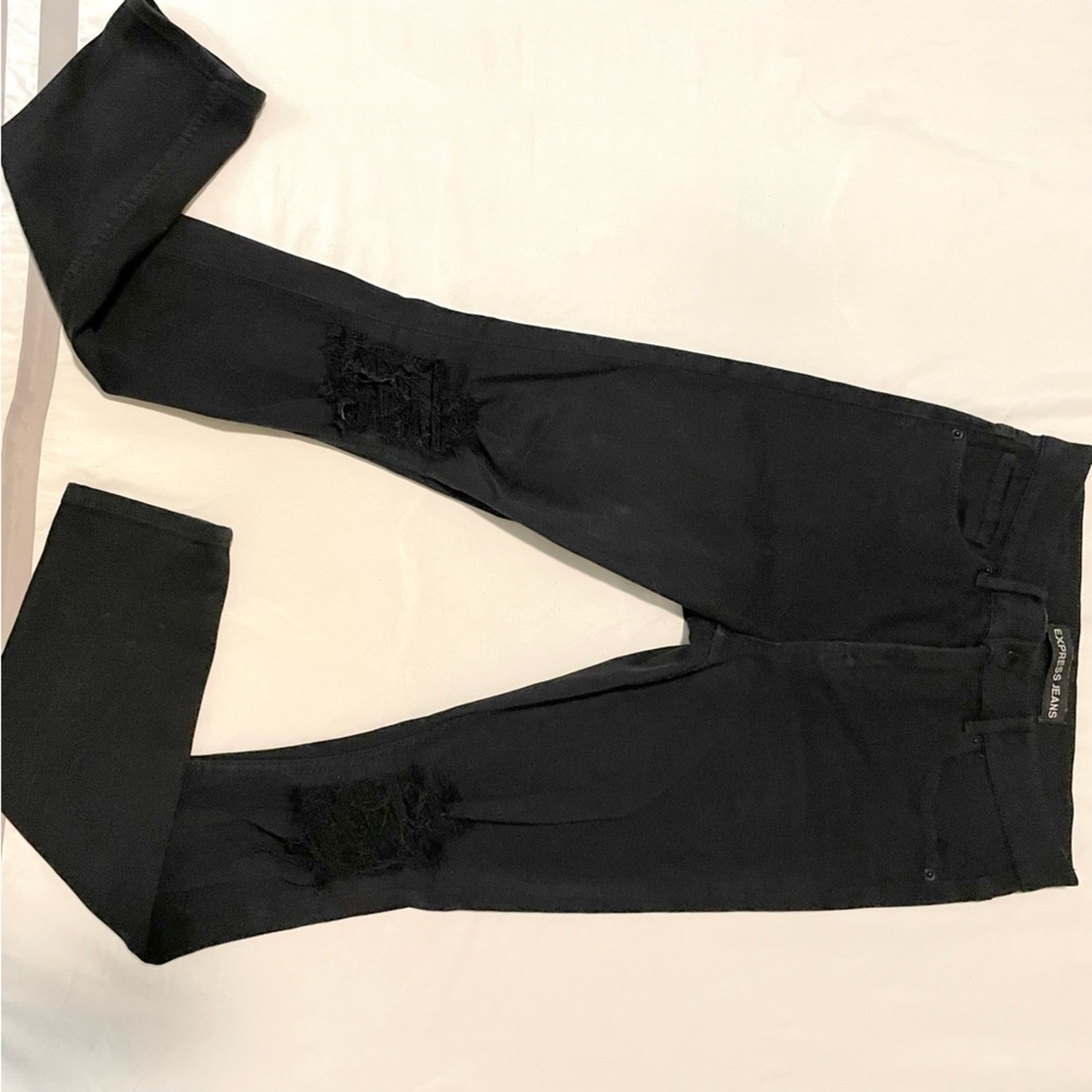 EXPRESS Legging High Rise Denim - Picture 3 of 16